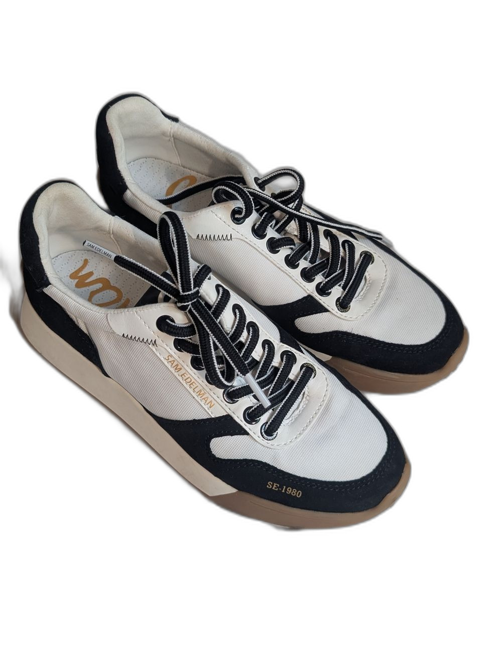 Sam Edelman Layla Sneakers White & Black